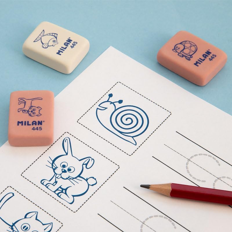 Blíster 5 gomas Rectangulares con dibujos infantiles 445 MILAN