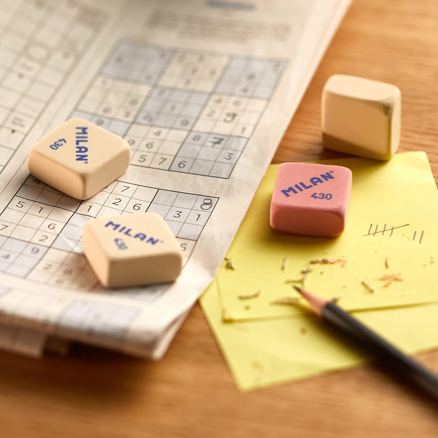 Goma de borrar milan 430 blister , 4 Unidades ( Paquete de 1)