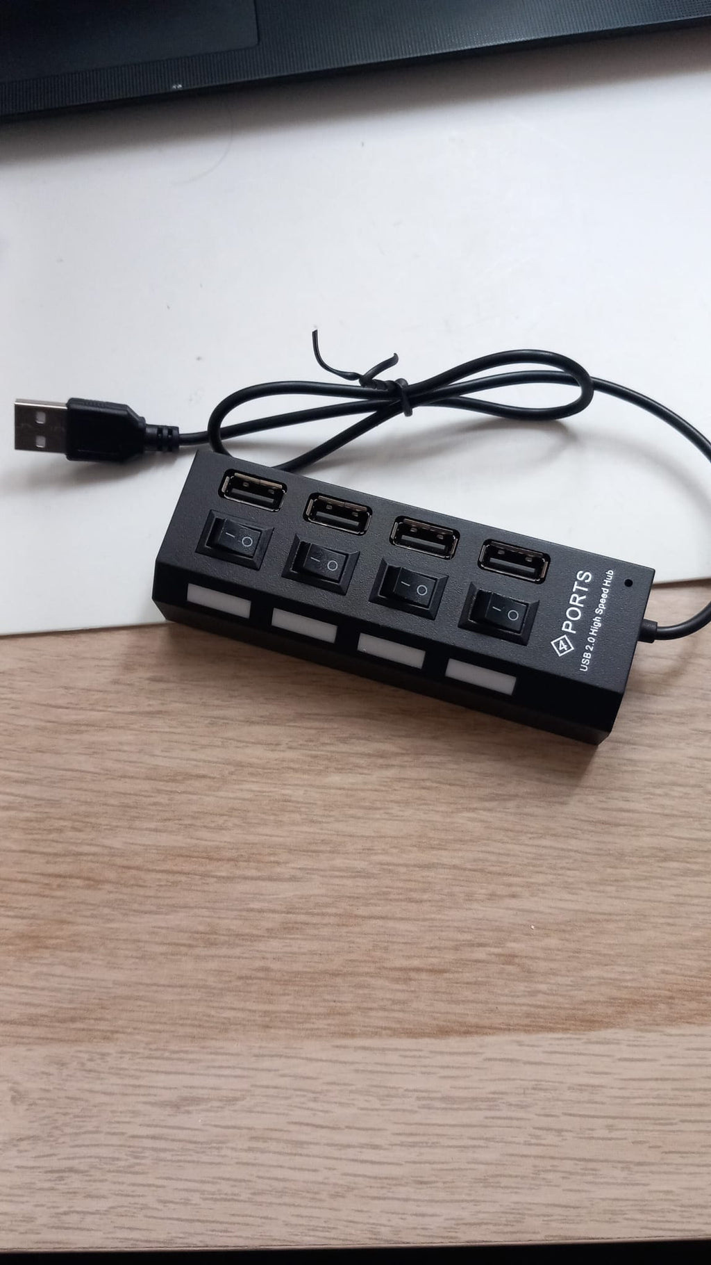 🔌 Extensor USB 4 Puertos con Interruptores Individuales